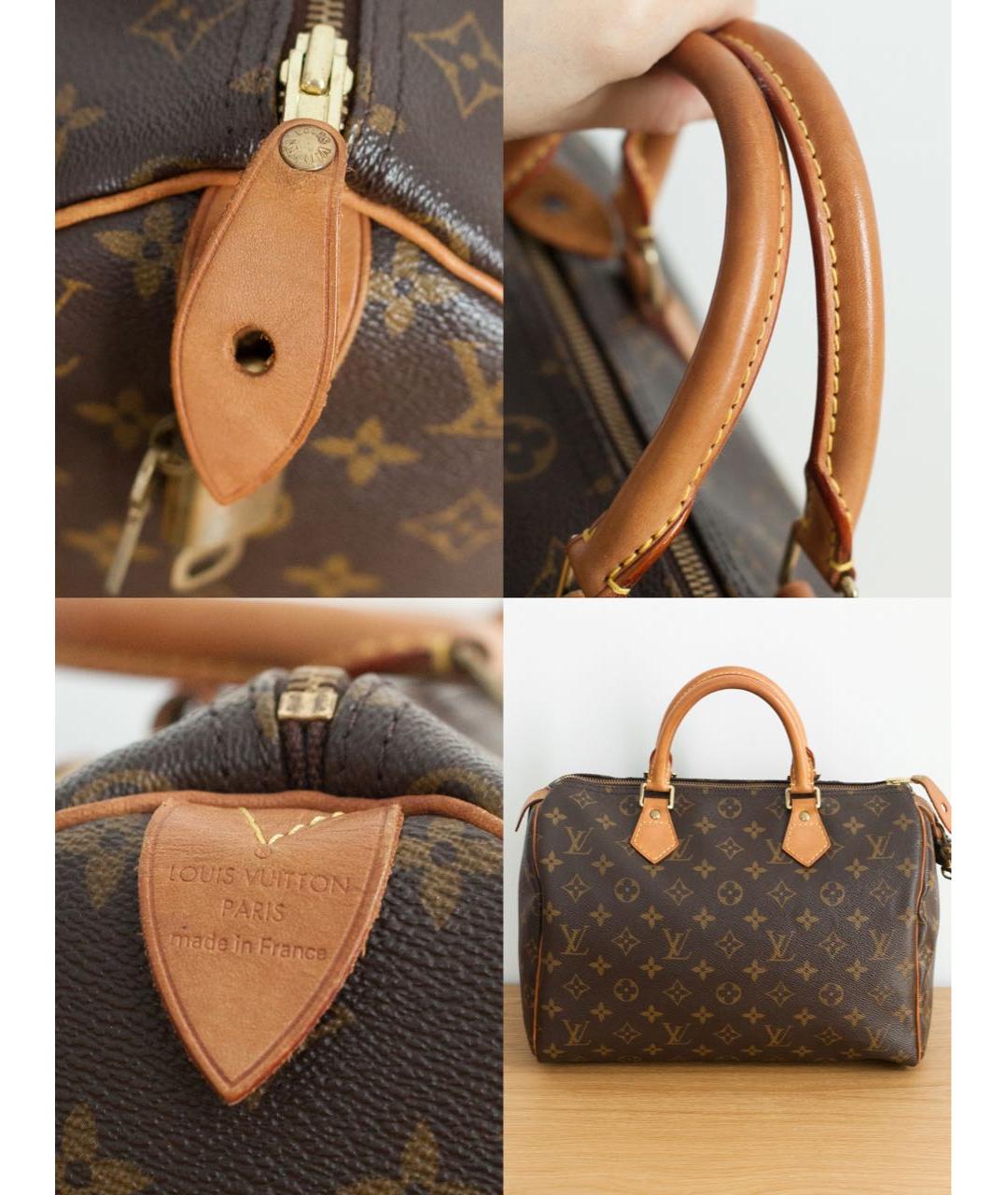 LOUIS VUITTON Коричневая сумка с короткими ручками, фото 6