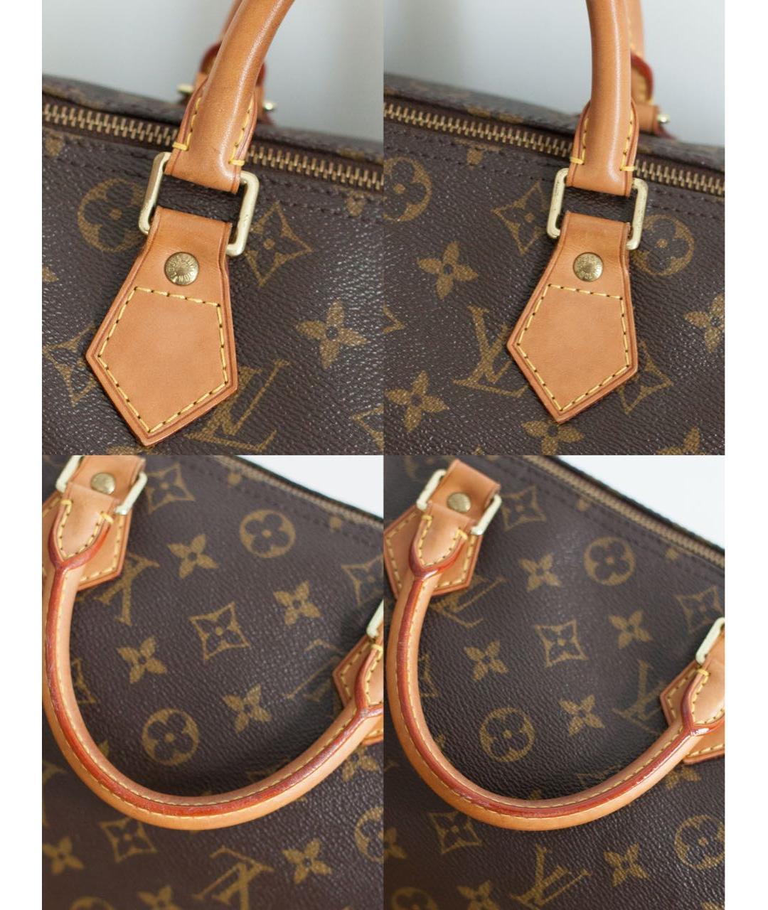 LOUIS VUITTON Коричневая сумка с короткими ручками, фото 7