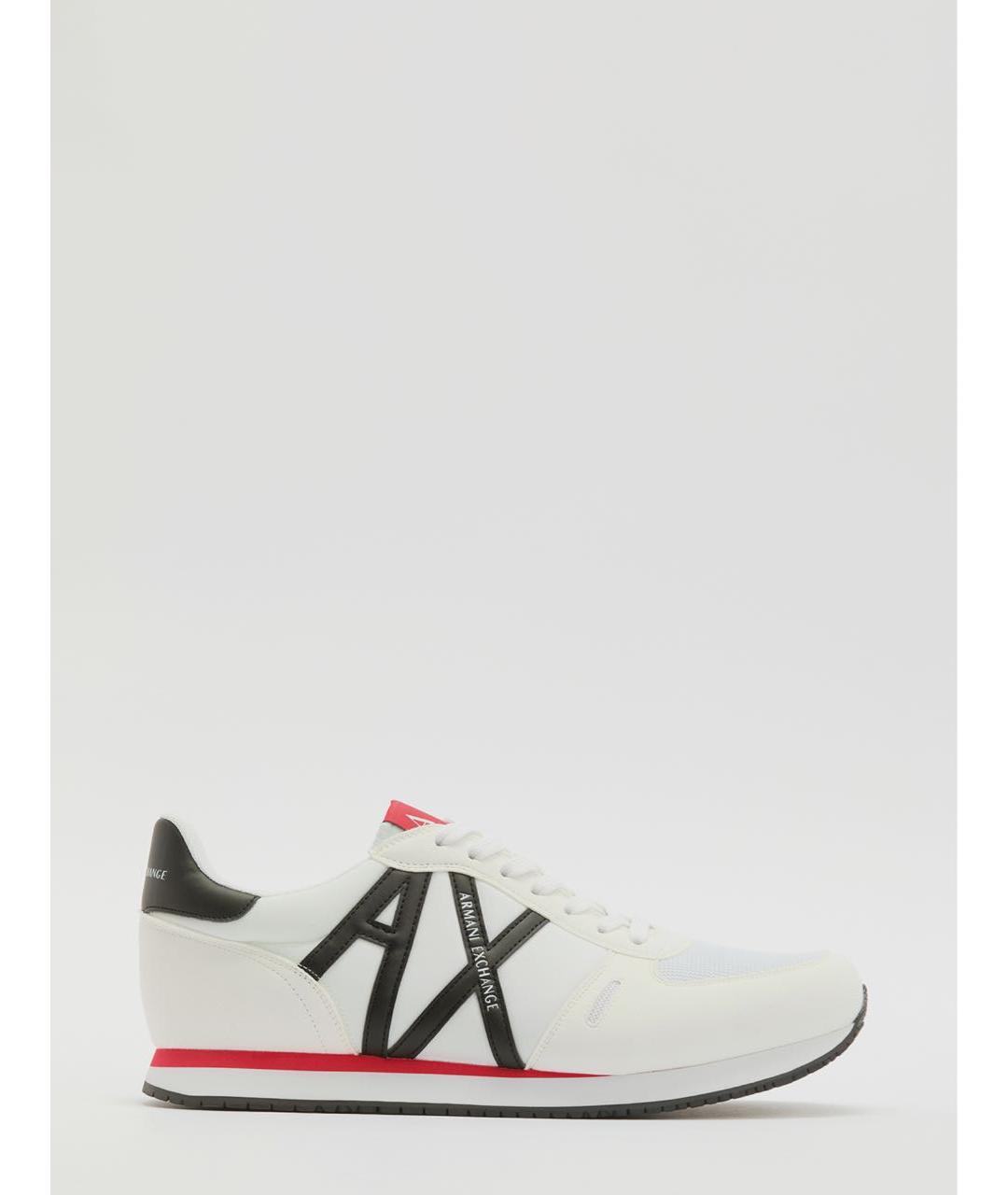 ARMANI EXCHANGE Белые замшевые низкие кроссовки / кеды, фото 6