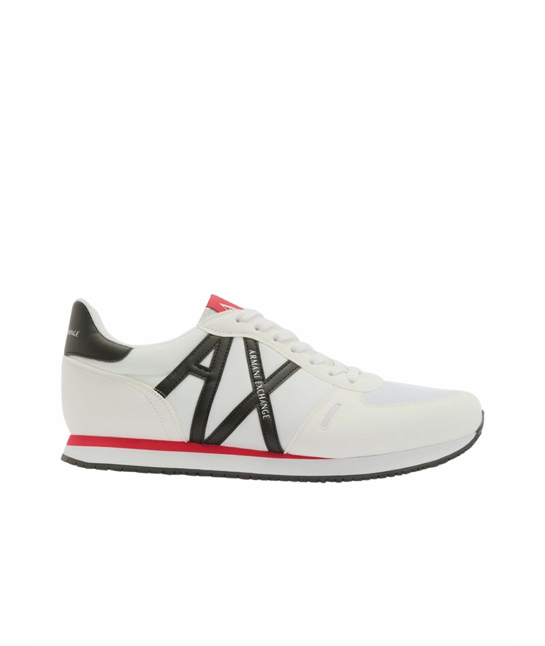 ARMANI EXCHANGE Белые замшевые низкие кроссовки / кеды, фото 1