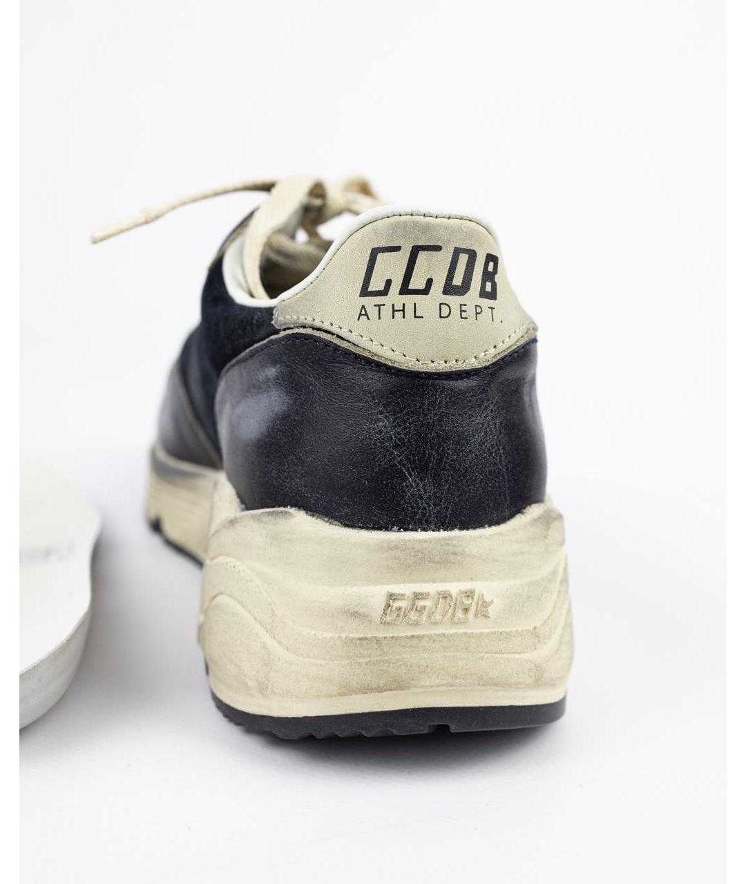 GOLDEN GOOSE DELUXE BRAND Антрацитовые кожаные кроссовки, фото 4
