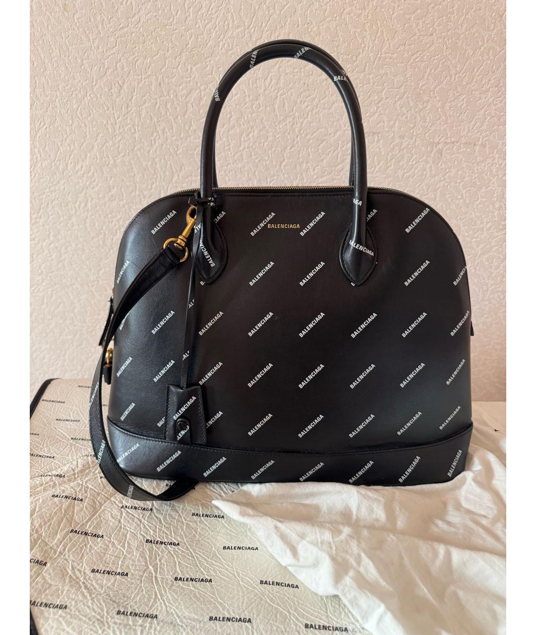 BALENCIAGA Черная кожаная сумка с короткими ручками, фото 9