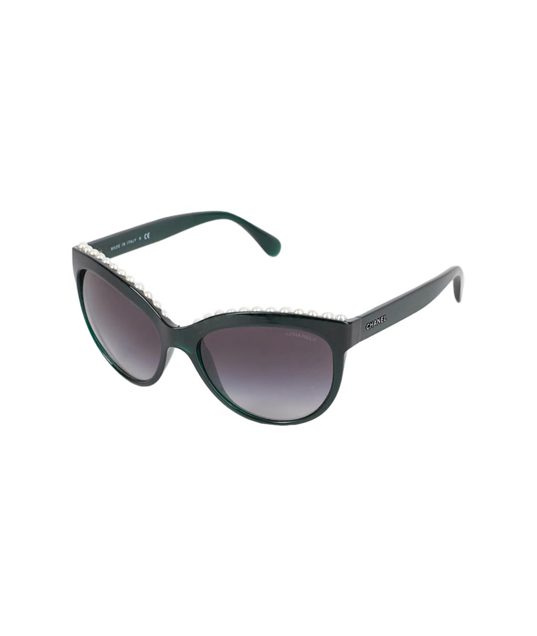 CHANEL Черные пластиковые солнцезащитные очки, фото 1