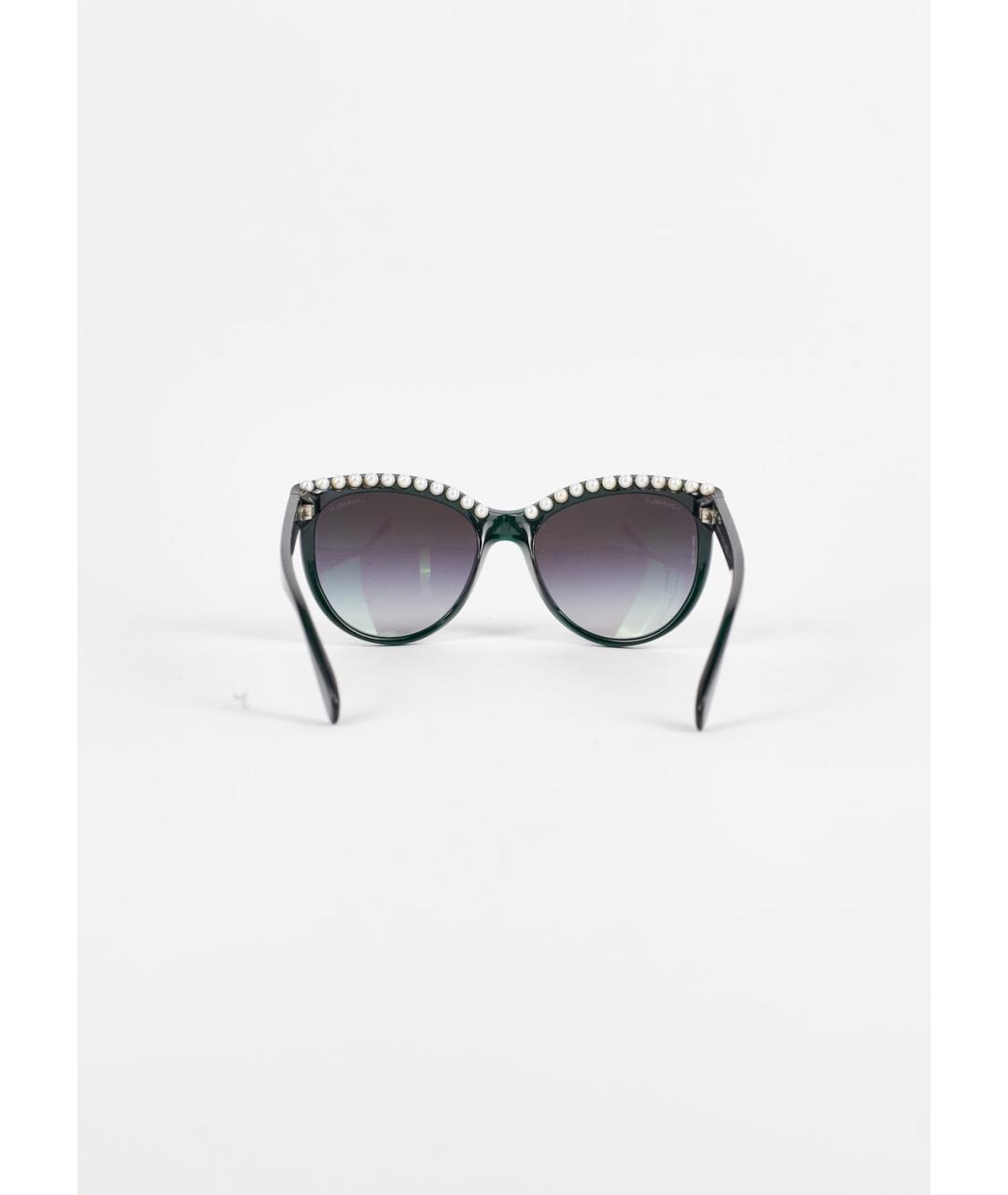 CHANEL Черные пластиковые солнцезащитные очки, фото 4