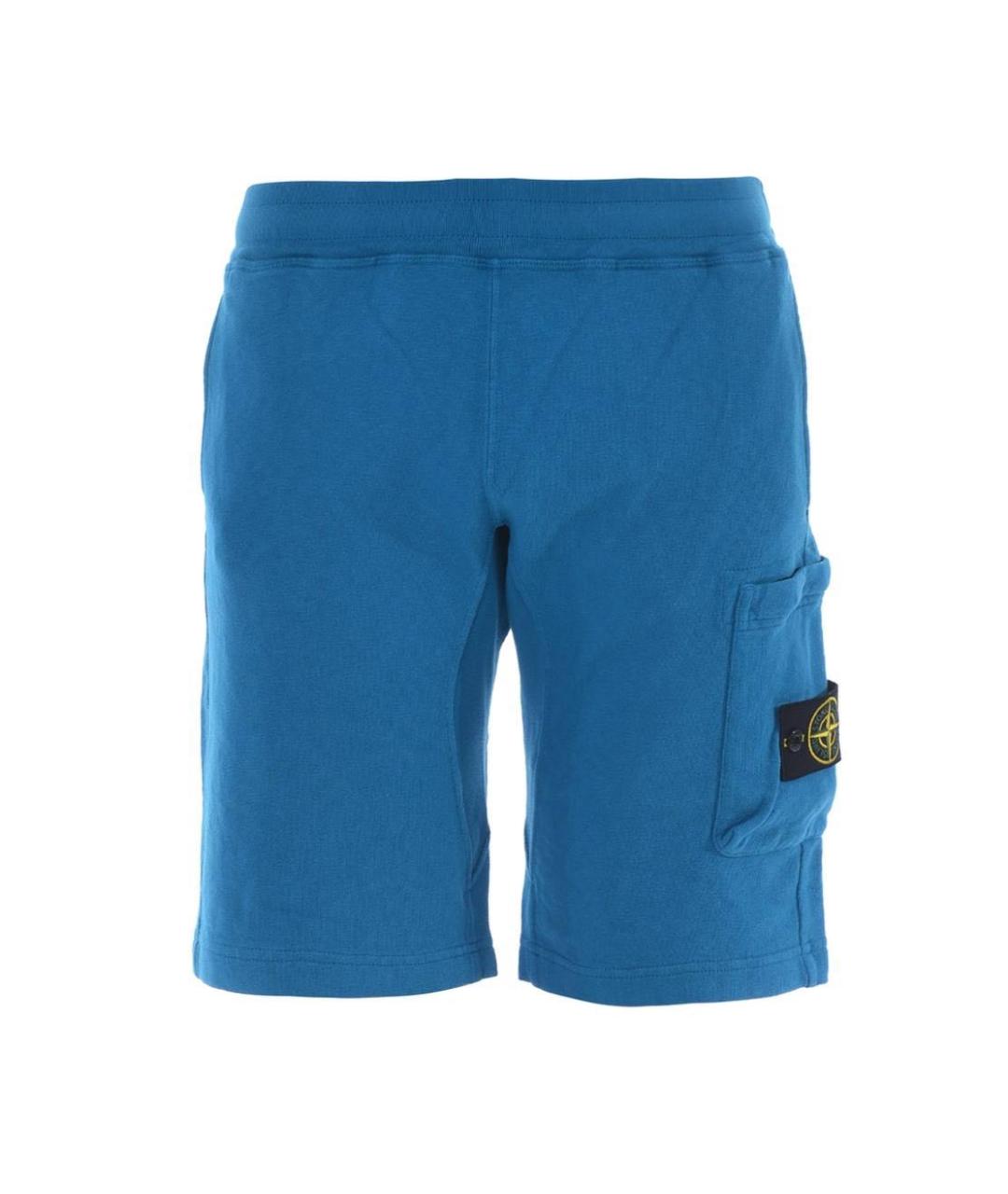 STONE ISLAND Синие хлопковые шорты, фото 1