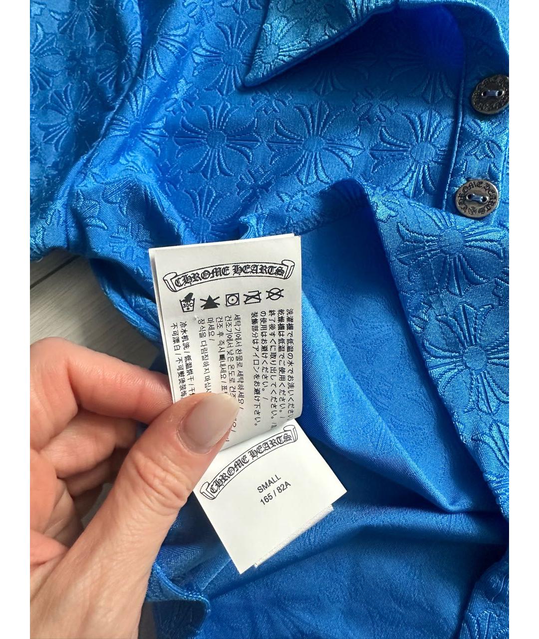 CHROME HEARTS Синяя футболка, фото 4