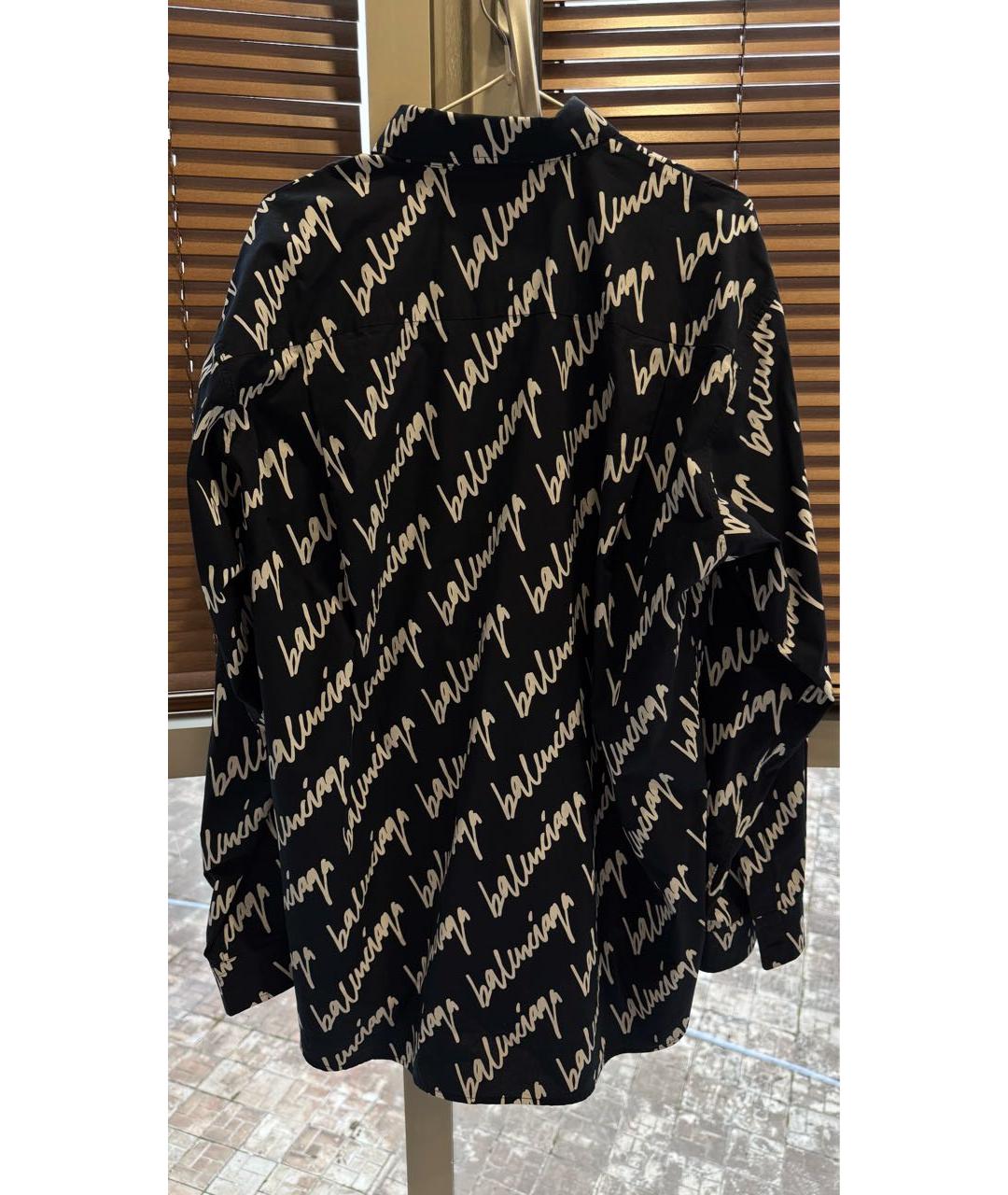 BALENCIAGA Темно-синяя хлопковая кэжуал рубашка, фото 2