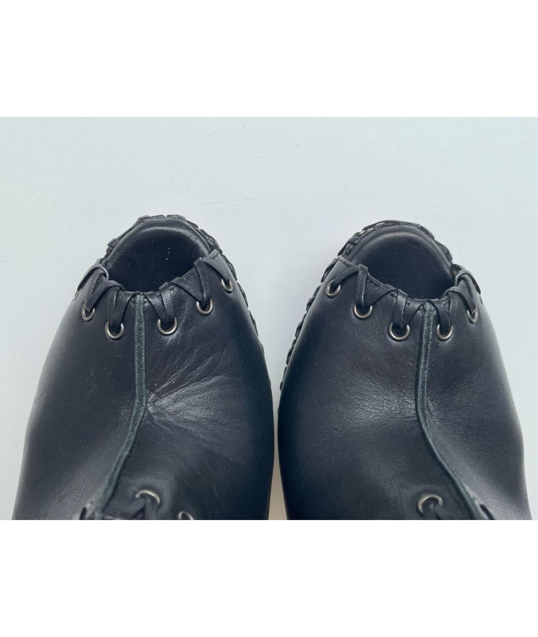 CHRISTIAN LOUBOUTIN Черные кожаные сабо, фото 5