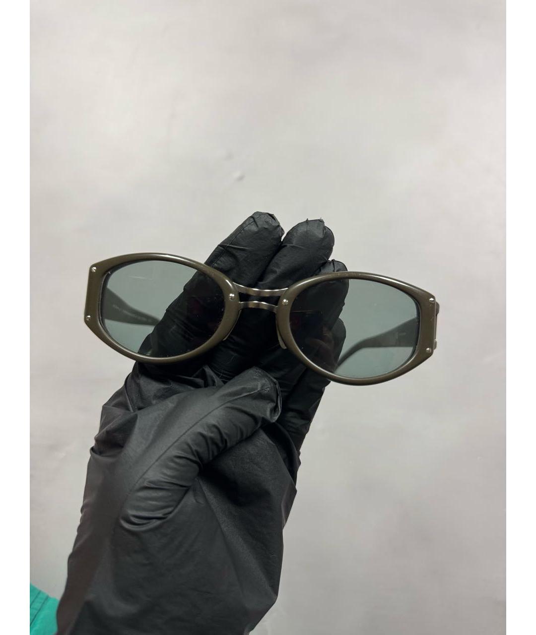 YOHJI YAMAMOTO Хаки солнцезащитные очки, фото 2