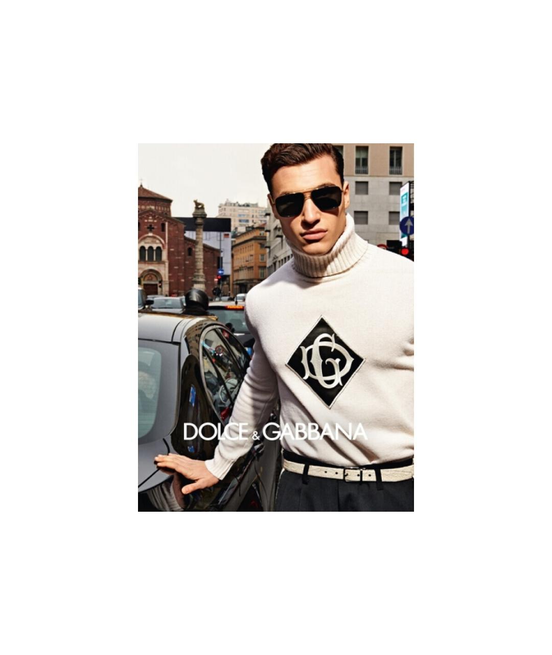 DOLCE&GABBANA Золотые металлические солнцезащитные очки, фото 8