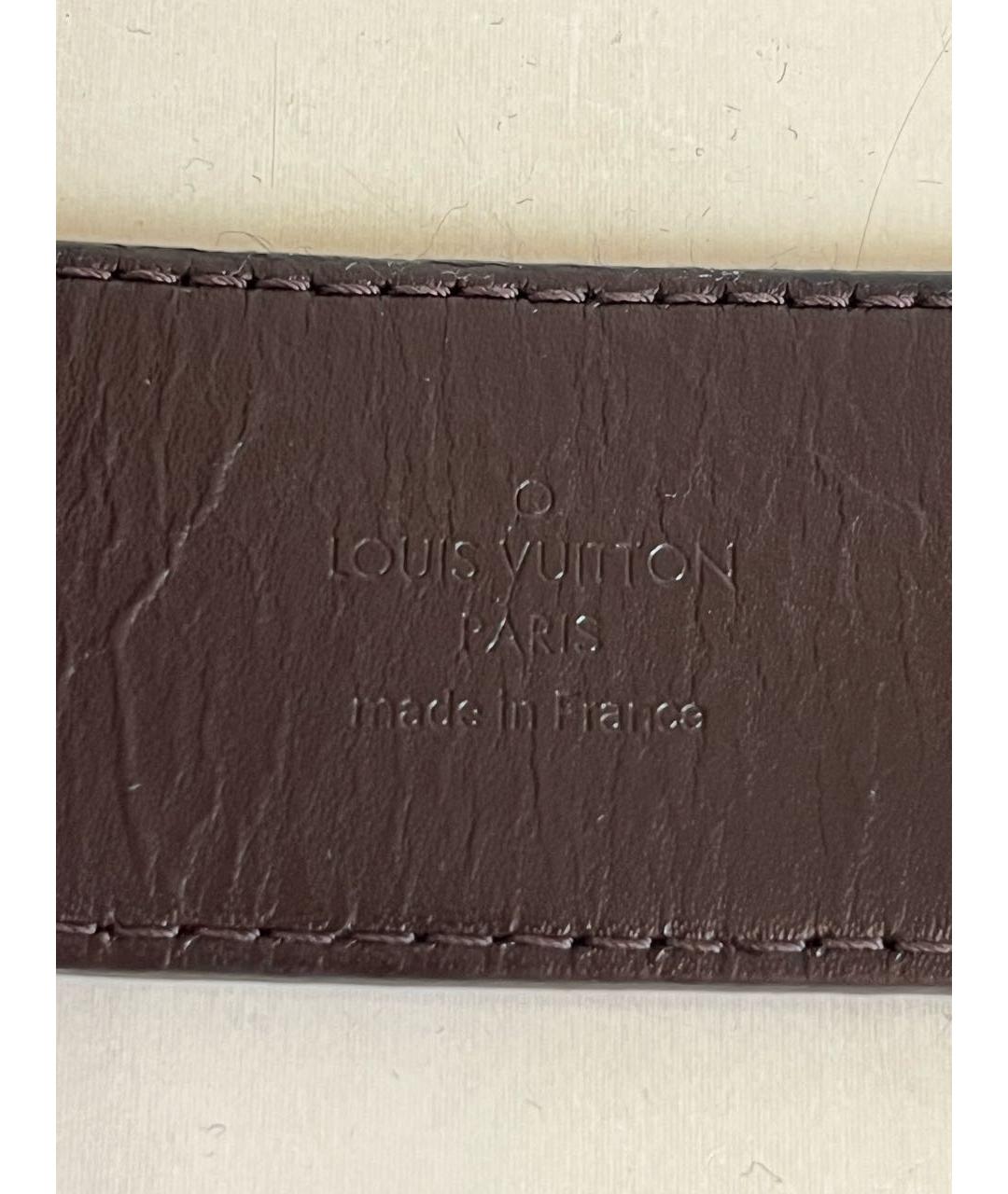 LOUIS VUITTON Коричневый ремень из искусственной кожи, фото 3