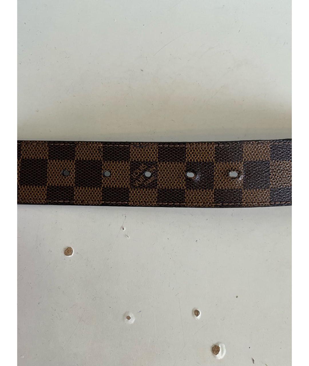 LOUIS VUITTON Коричневый ремень из искусственной кожи, фото 4