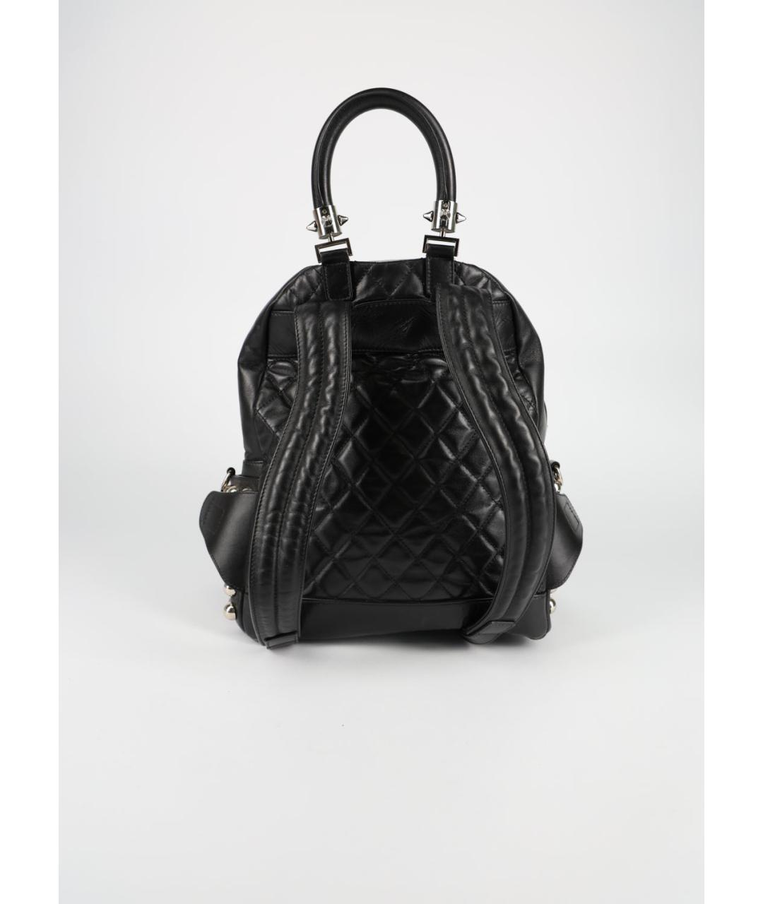 PHILIPP PLEIN Черный кожаный рюкзак, фото 3