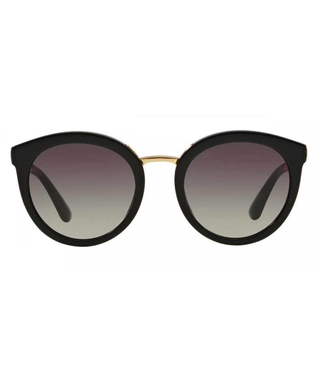 DOLCE&GABBANA Черные пластиковые солнцезащитные очки, фото 2
