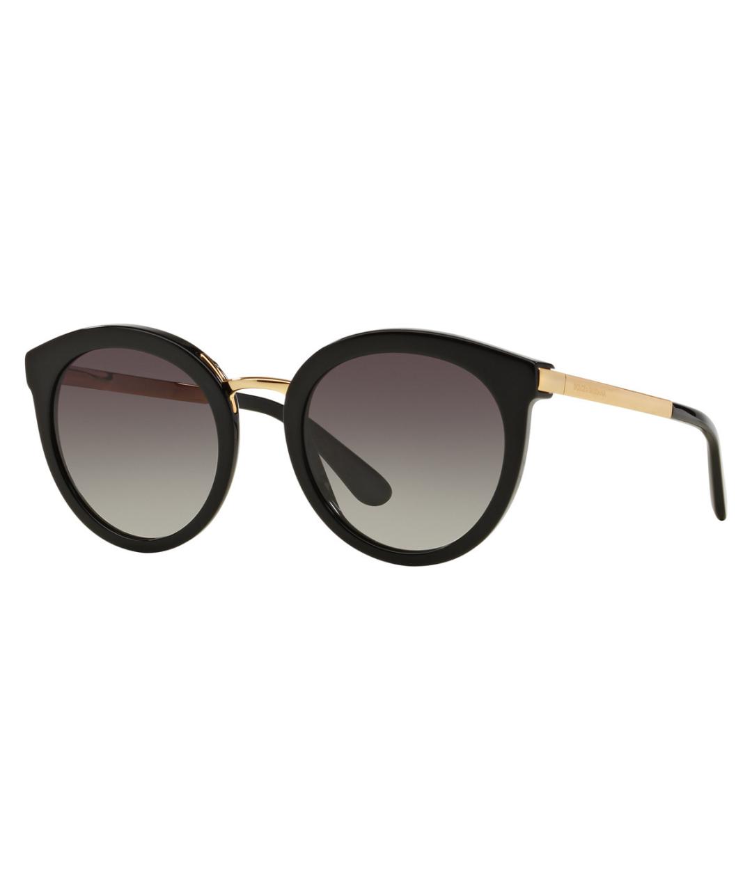 DOLCE&GABBANA Черные пластиковые солнцезащитные очки, фото 7
