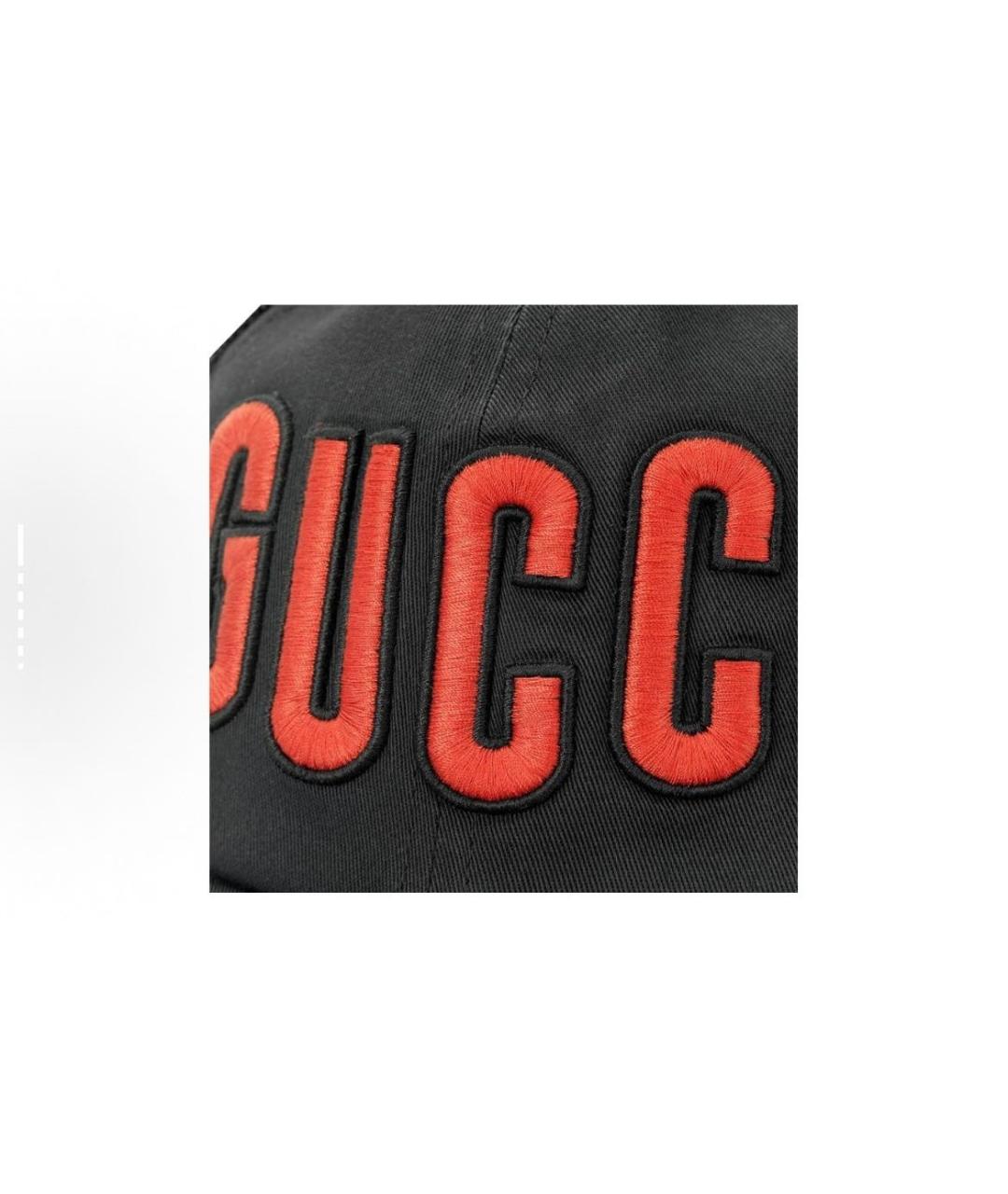 GUCCI Черная хлопковая кепка/бейсболка, фото 4