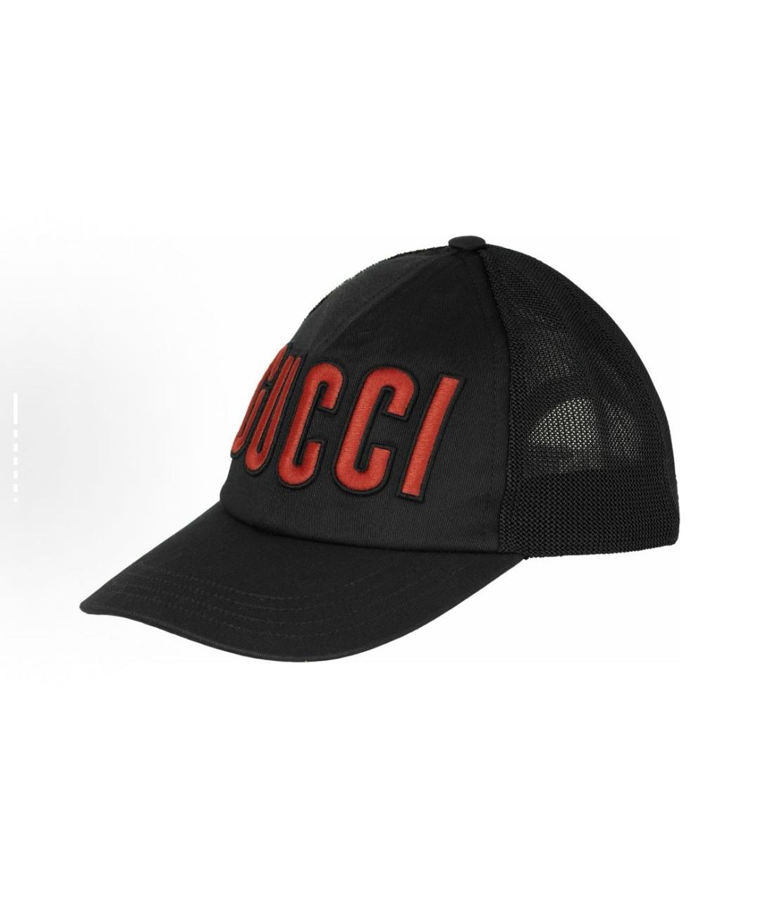 GUCCI Черная хлопковая кепка/бейсболка, фото 2