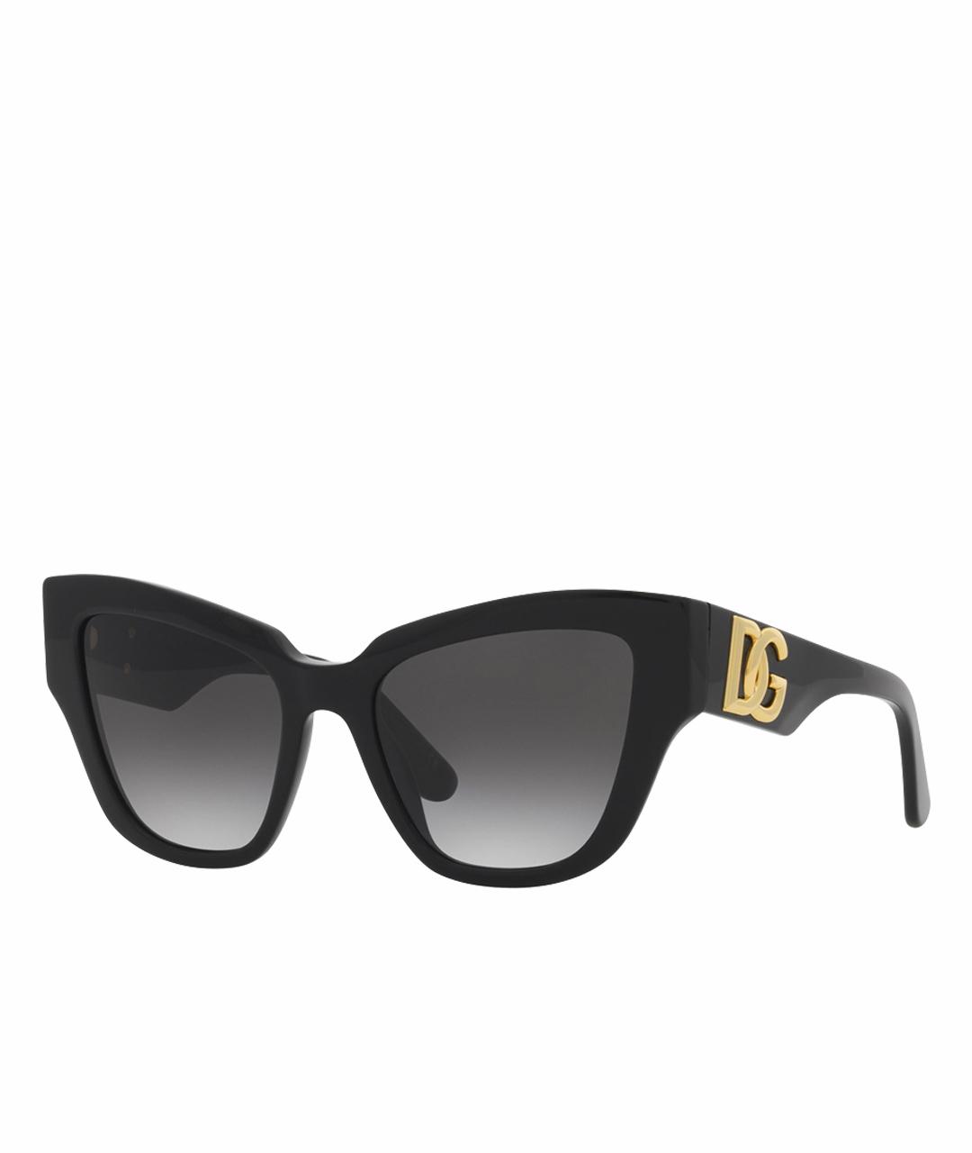 DOLCE&GABBANA Черные пластиковые солнцезащитные очки, фото 1