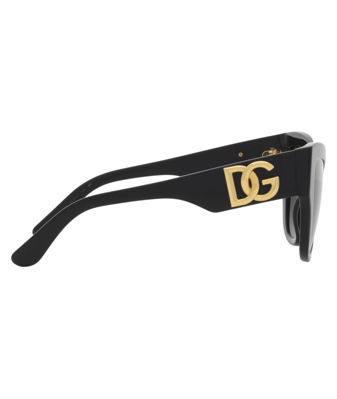 DOLCE&GABBANA Черные пластиковые солнцезащитные очки, фото 3