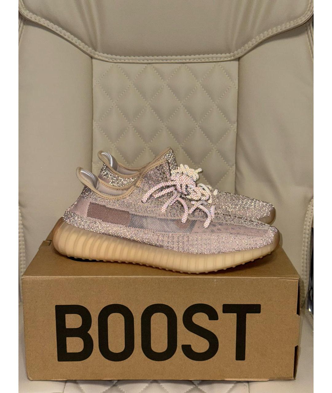 ADIDAS YEEZY Текстильные низкие кроссовки / кеды, фото 2