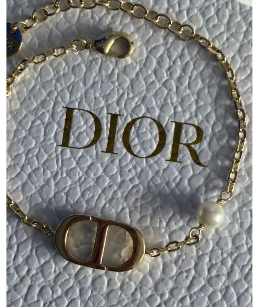 CHRISTIAN DIOR Золотой латунный браслет, фото 3