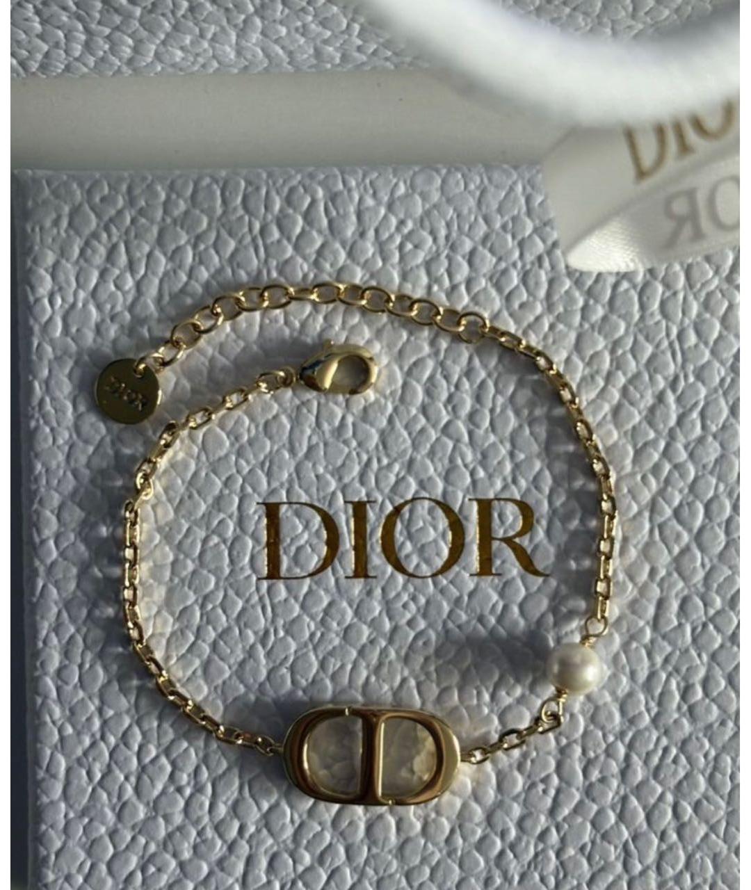 CHRISTIAN DIOR Золотой латунный браслет, фото 4