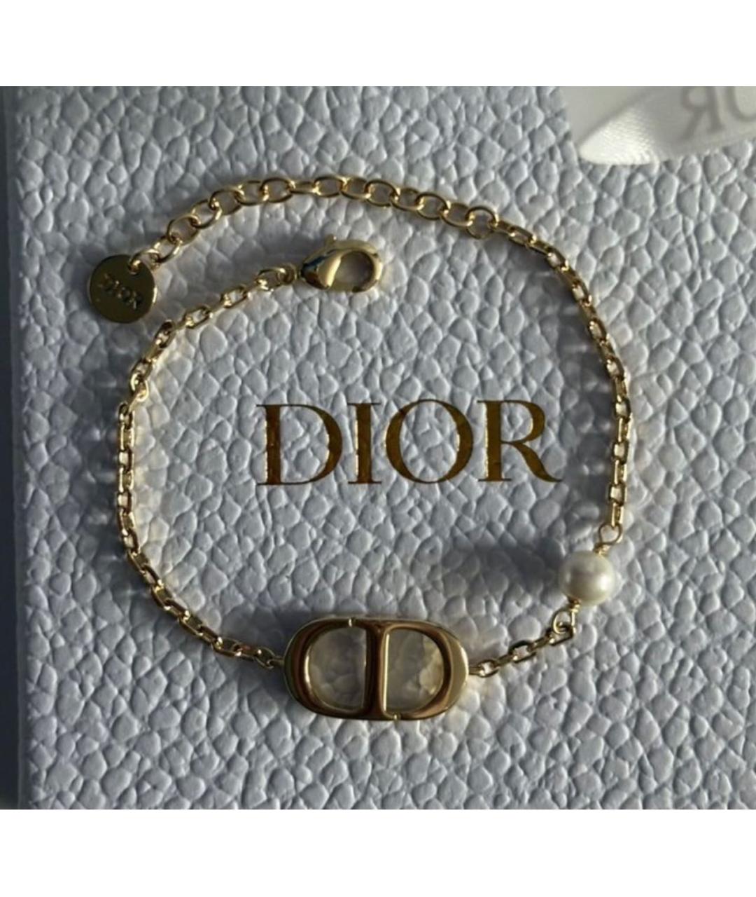 CHRISTIAN DIOR Золотой латунный браслет, фото 2