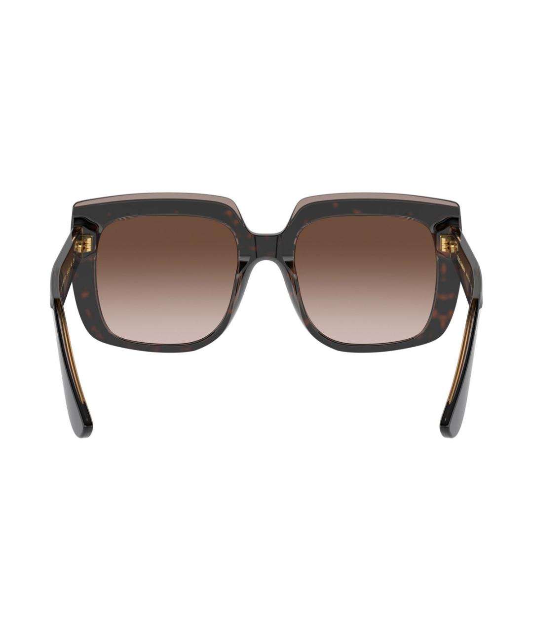 DOLCE&GABBANA Коричневые пластиковые солнцезащитные очки, фото 6