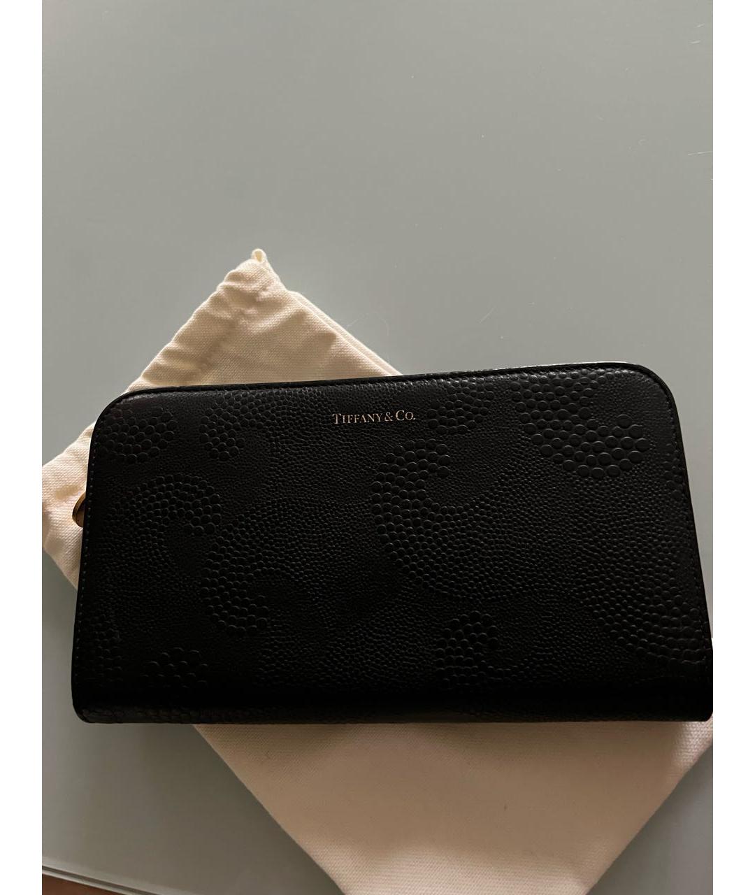 TIFFANY&CO Черный кожаный кошелек, фото 2