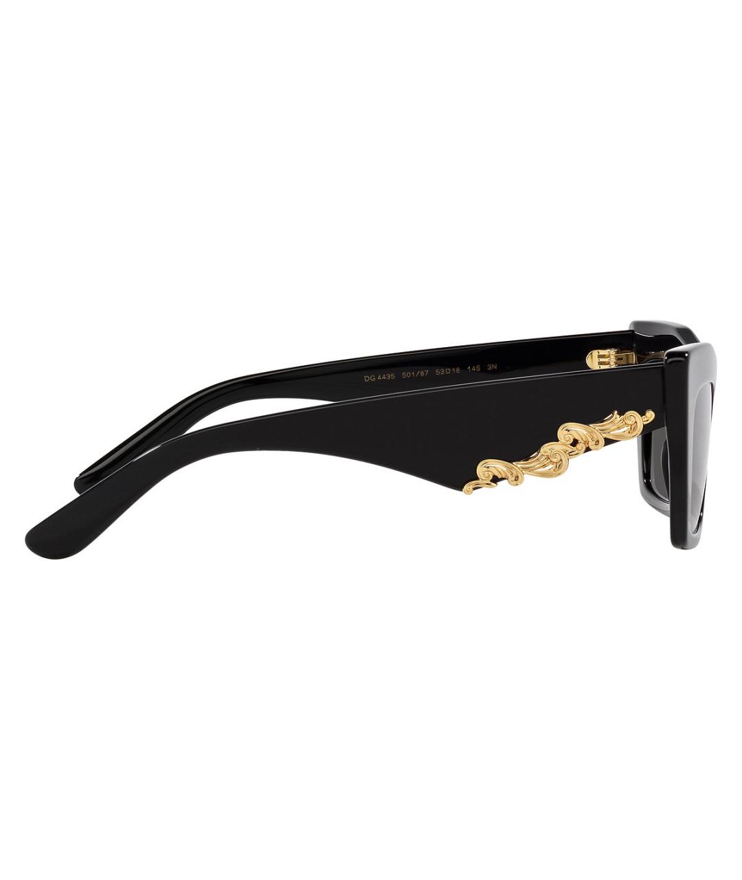 DOLCE&GABBANA Черные пластиковые солнцезащитные очки, фото 3