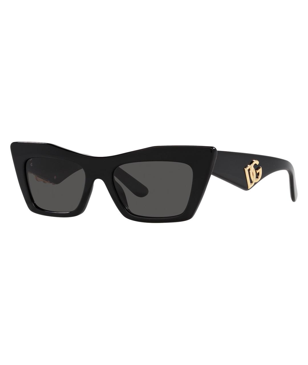 DOLCE&GABBANA Черные пластиковые солнцезащитные очки, фото 7