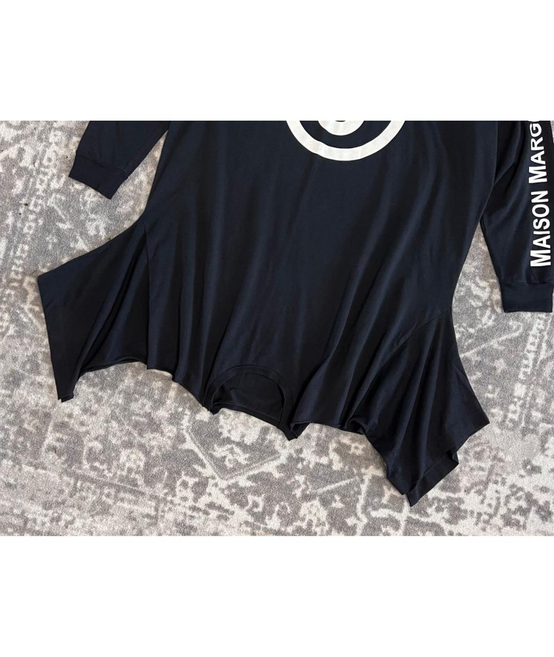 MM6 MAISON MARGIELA Черное хлопковое повседневное платье, фото 3