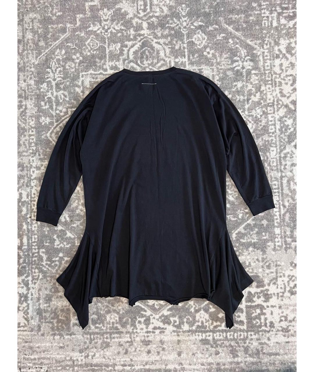 MM6 MAISON MARGIELA Черное хлопковое повседневное платье, фото 7