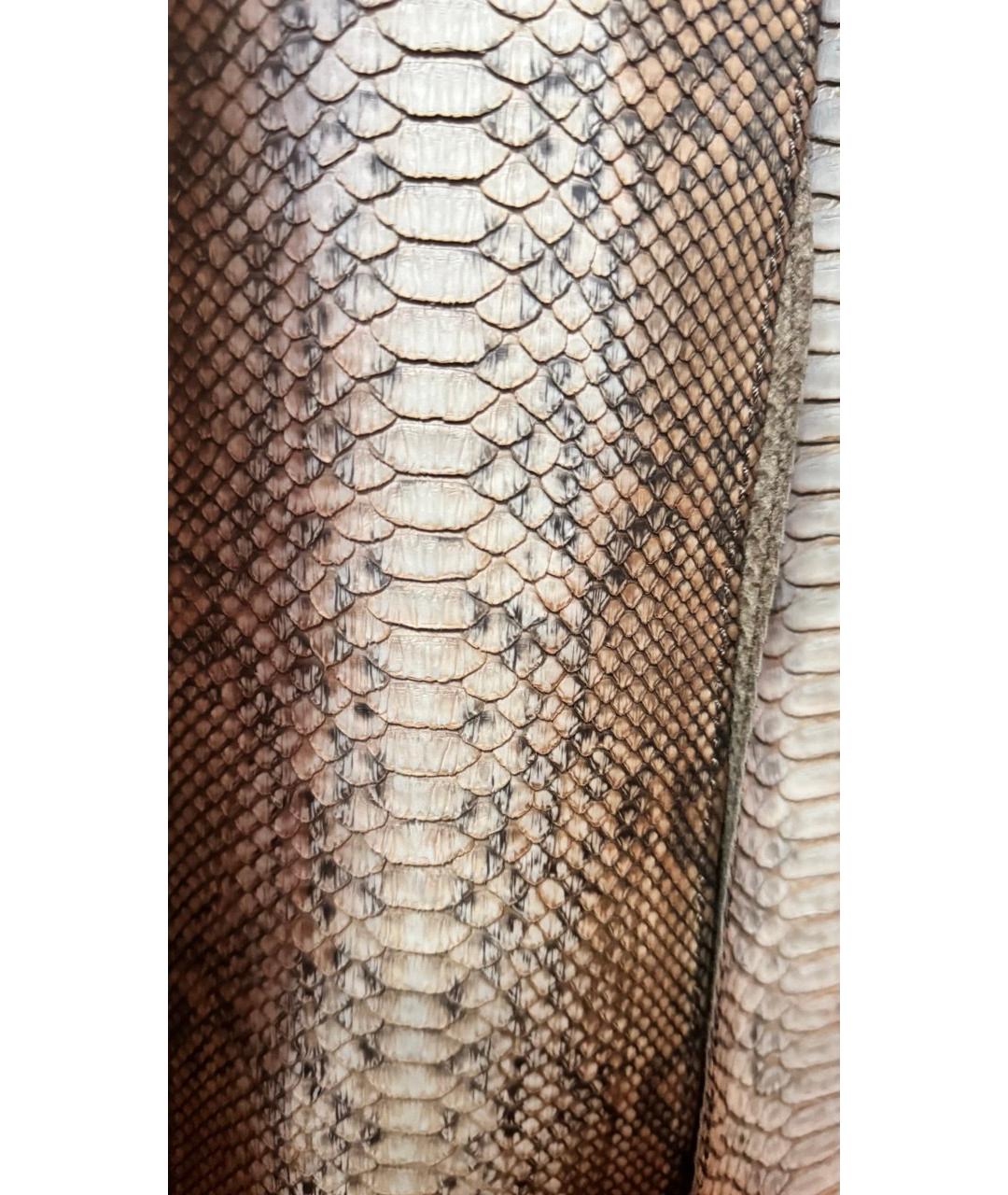 PRADA Коричневое пальто из экзотической кожи, фото 4