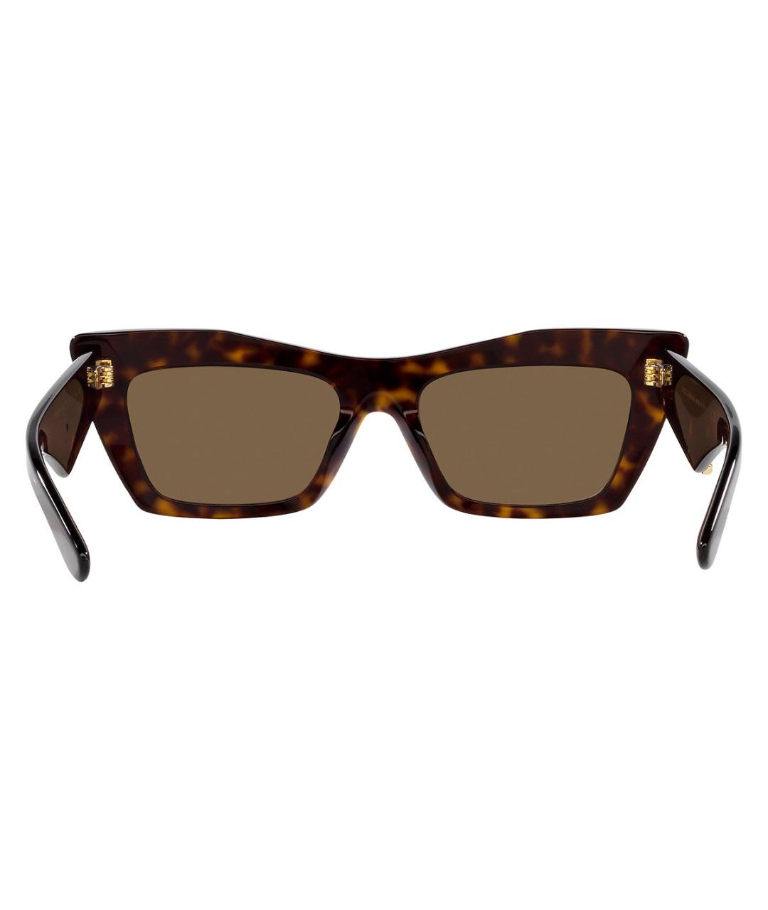 DOLCE&GABBANA Коричневые пластиковые солнцезащитные очки, фото 6