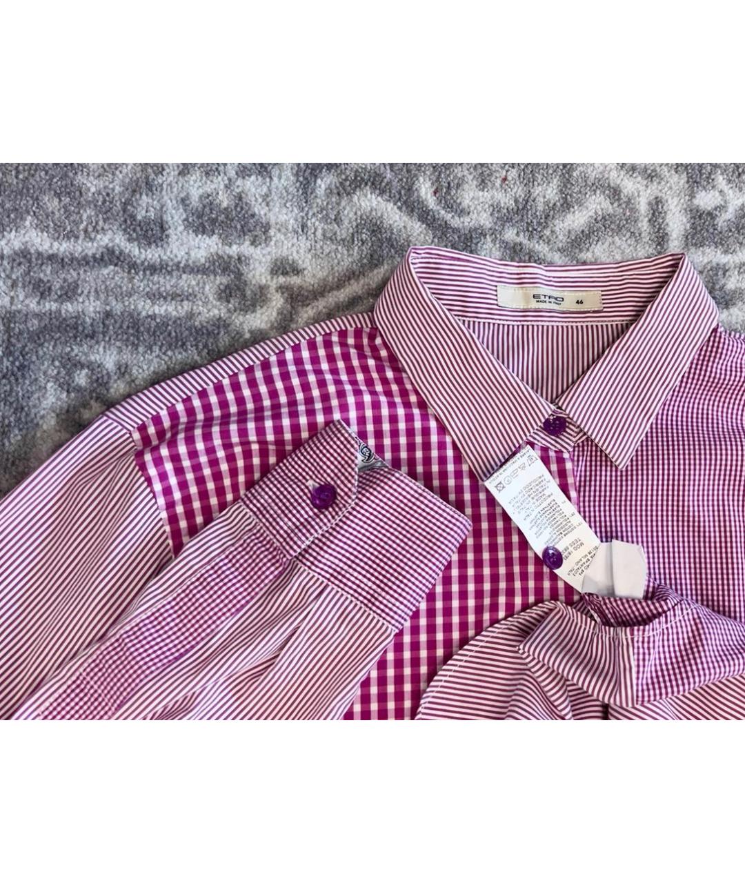 ETRO Розовая хлопковая рубашка, фото 2