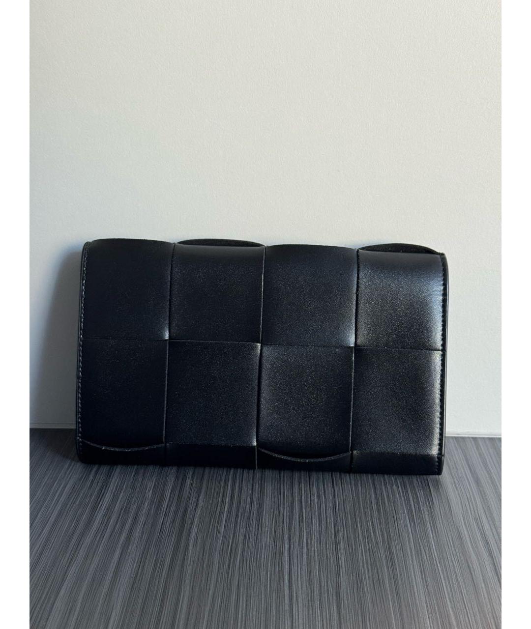 BOTTEGA VENETA Черный кожаный кошелек, фото 2