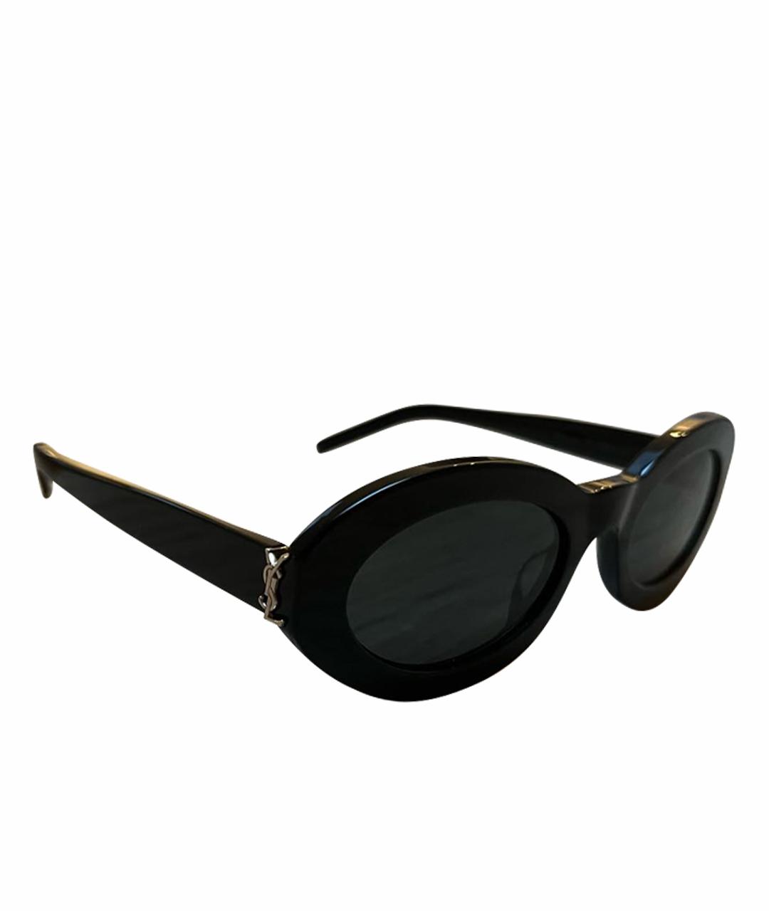 SAINT LAURENT Черные пластиковые солнцезащитные очки, фото 1