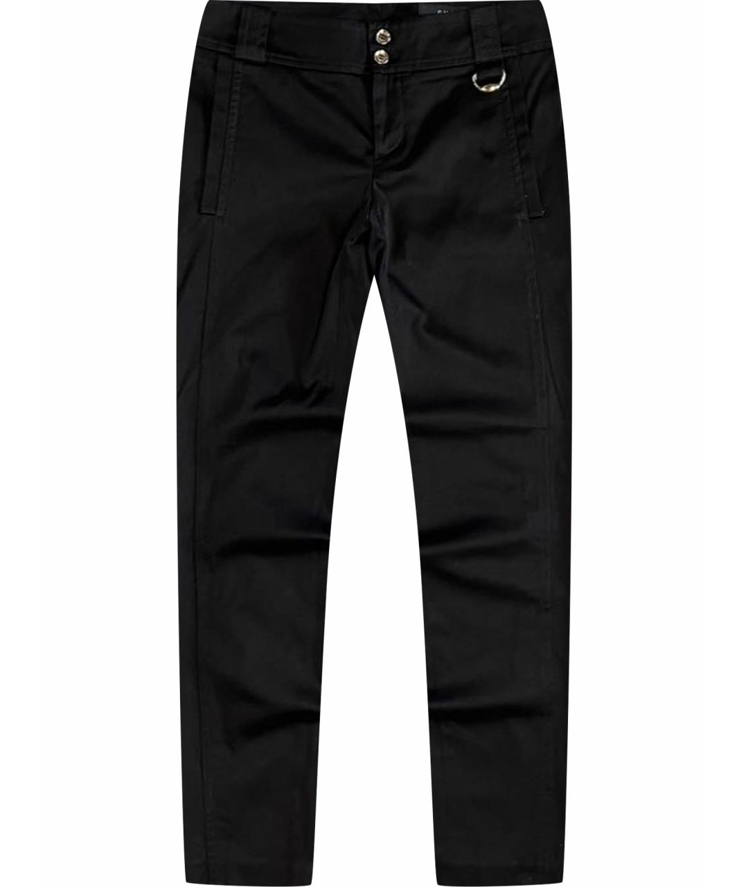 GUCCI Черные хлопко-эластановые брюки узкие, фото 1