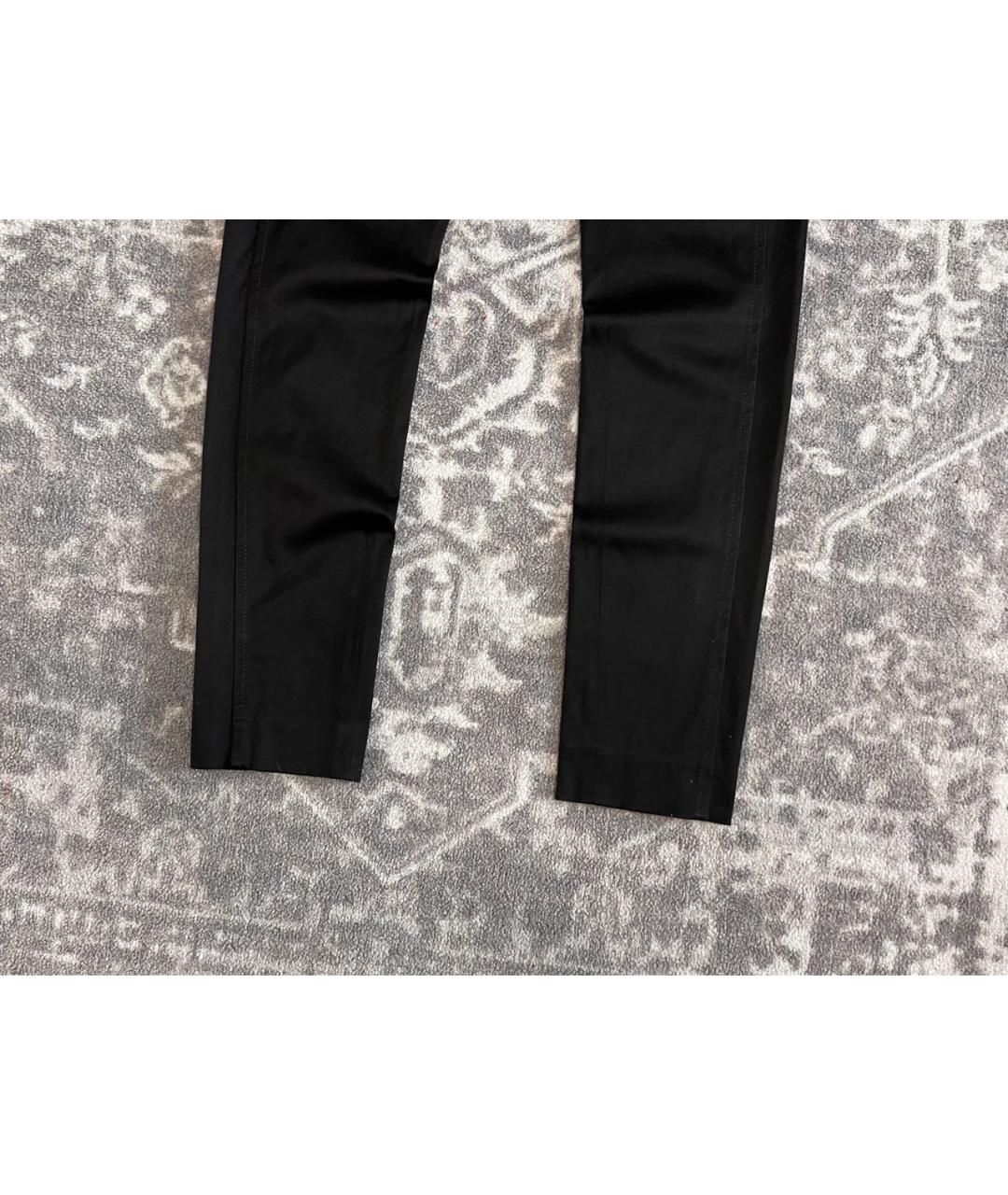 GUCCI Черные хлопко-эластановые брюки узкие, фото 3