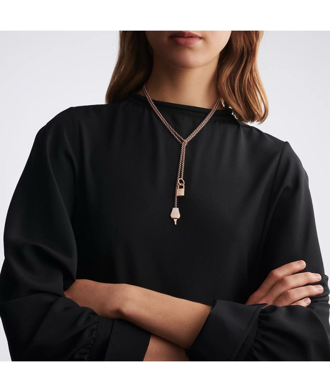 HERMES Золотое колье из розового золота, фото 4