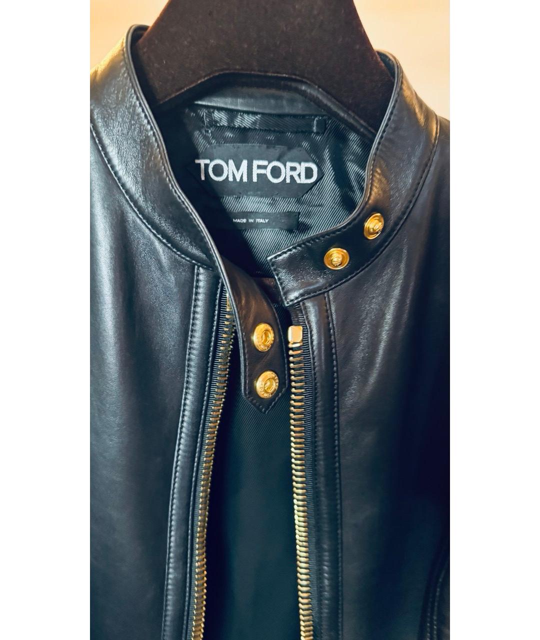 TOM FORD Черная кожаная куртка, фото 3