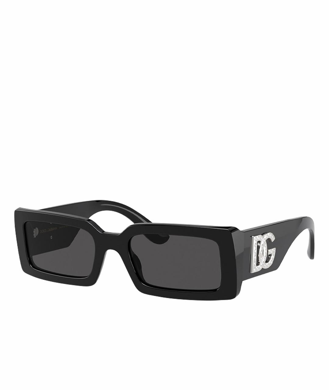 DOLCE&GABBANA Черные пластиковые солнцезащитные очки, фото 1