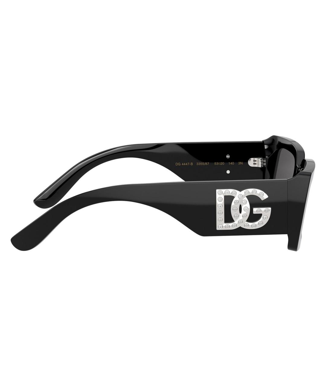 DOLCE&GABBANA Черные пластиковые солнцезащитные очки, фото 3