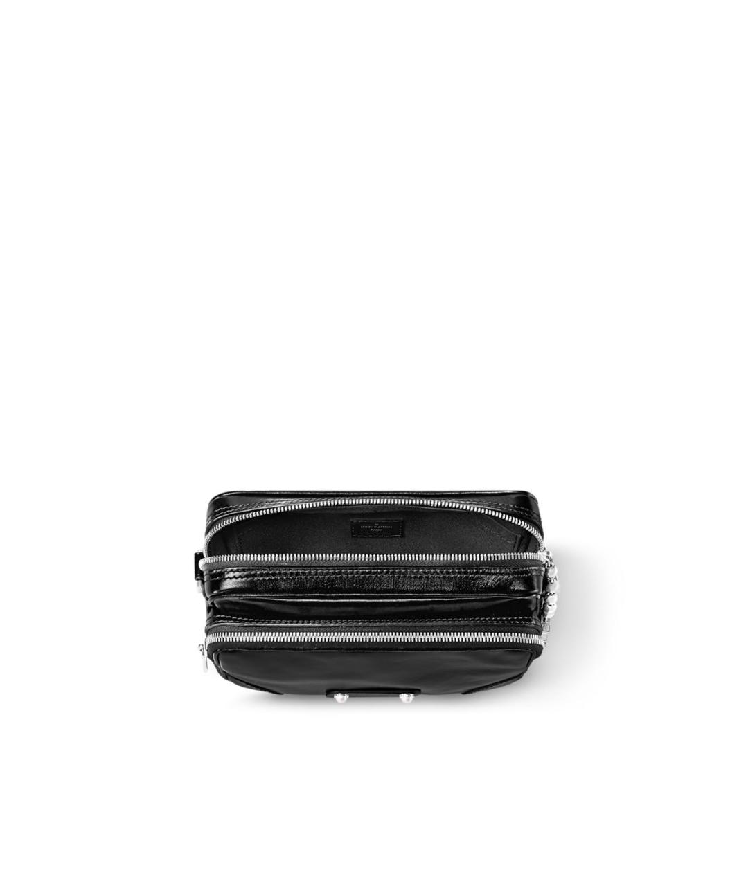 LOUIS VUITTON Черная кожаная сумка на плечо, фото 3