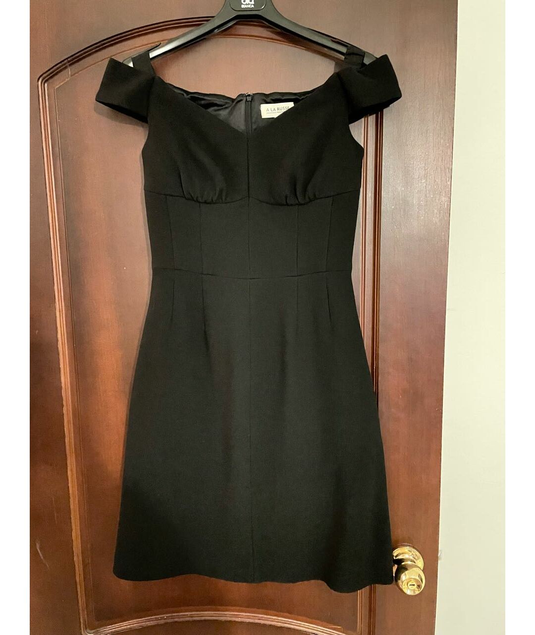 A LA RUSSE Черное шерстяное коктейльное платье, фото 7