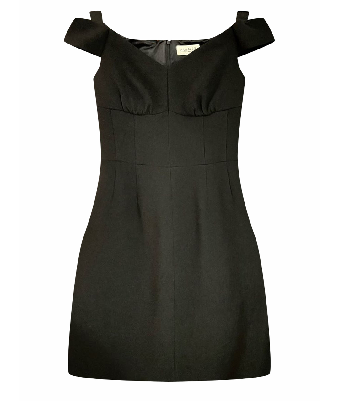 A LA RUSSE Черное шерстяное коктейльное платье, фото 1