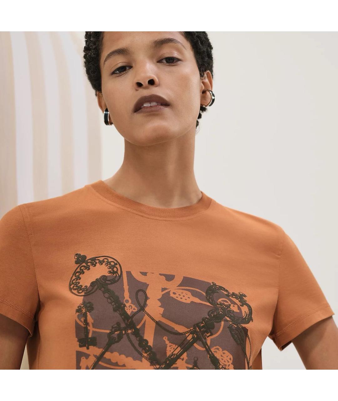 HERMES Коричневое хлопковое повседневное платье, фото 4