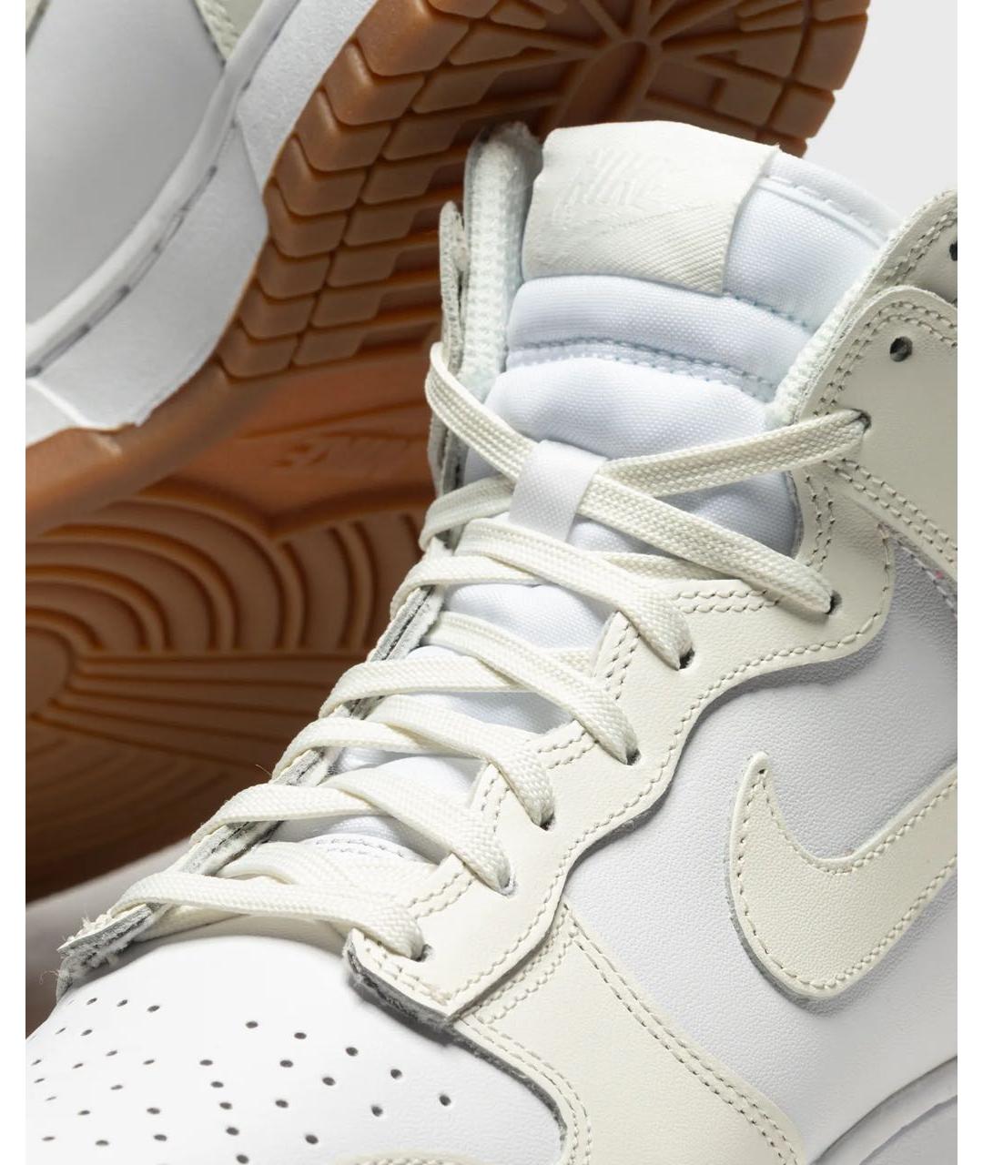 NIKE Бежевые кожаные кеды, фото 6