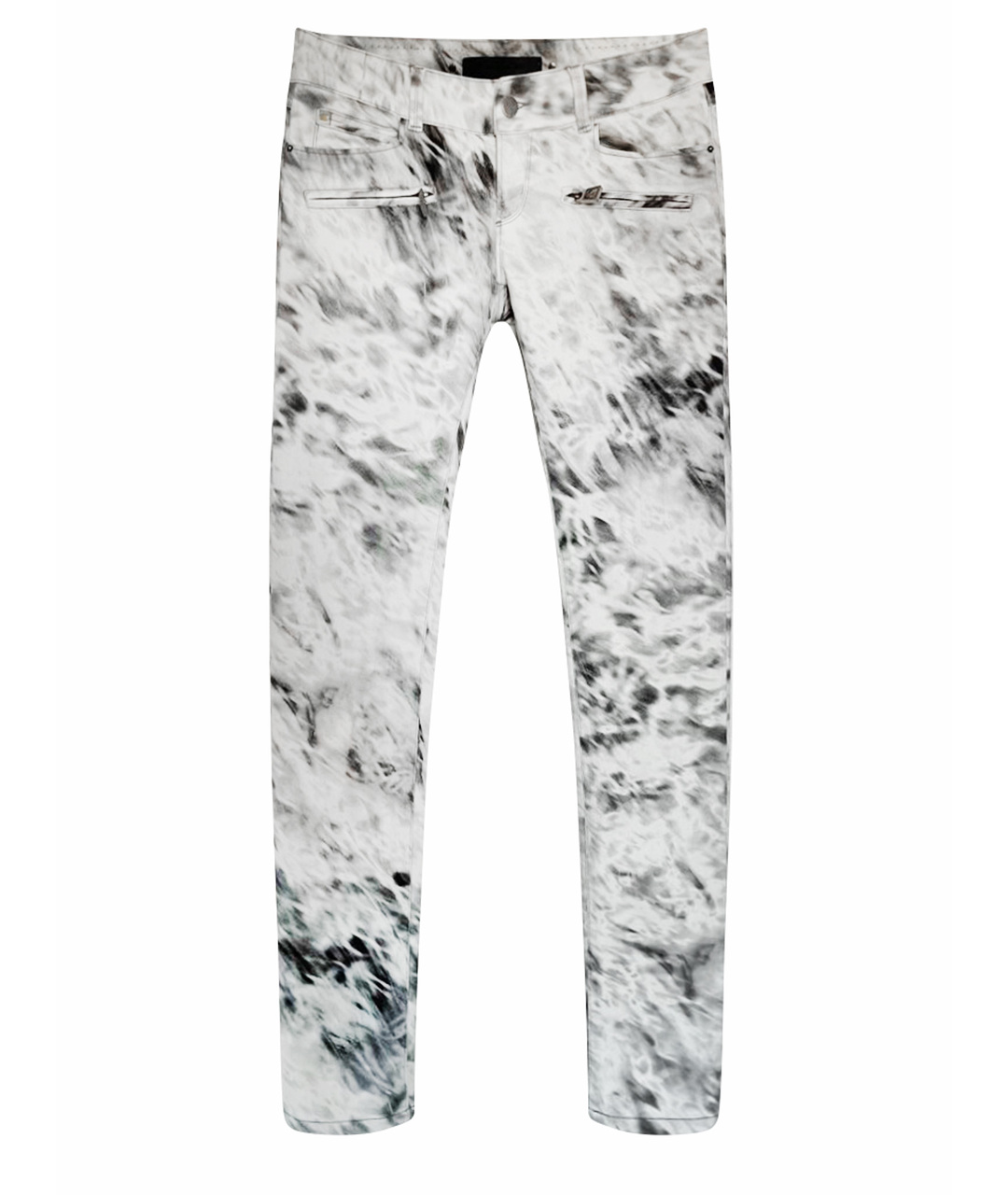 BARBARA BUI Серые хлопко-эластановые прямые джинсы, фото 1